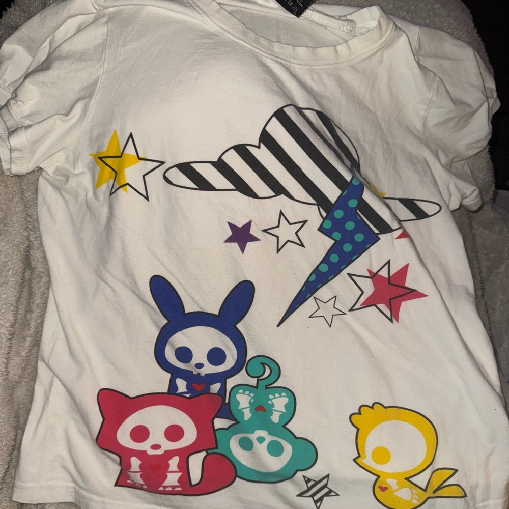 Skelanimals rare vintage crop top shirt